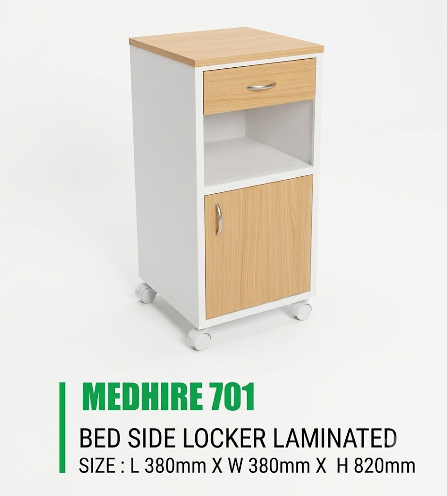 MEDHIRE BED SIDE LICKER LAMINATED